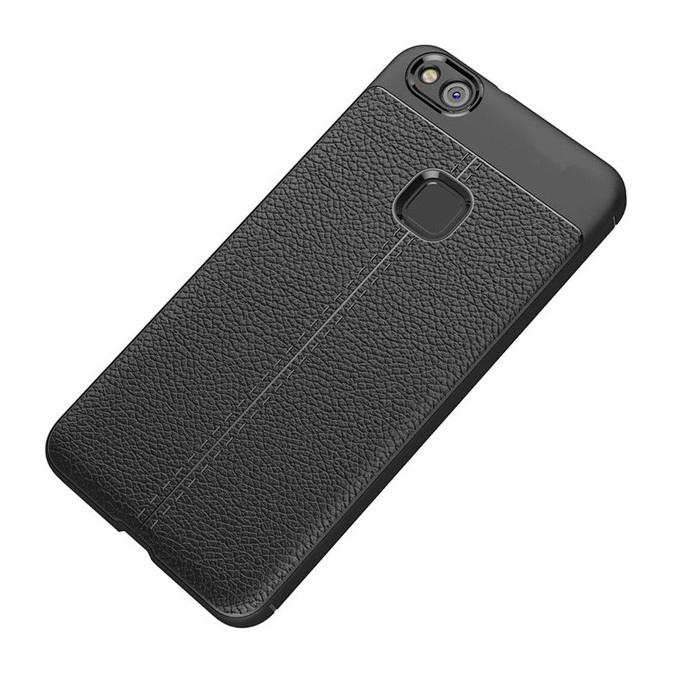 Cover Case for Huawei P10 Lite Luxury Original Shockproof Armor Soft Leather Carbon TPU