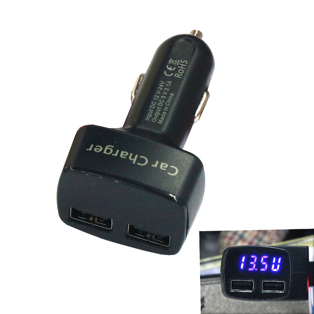Dual USB DC12-24V 3.1A Car Charger Mobile Fast Charge