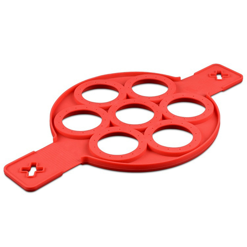 2017 new silicone Waffle Pancake baking mold egg mold Cake mold (Color: Red)