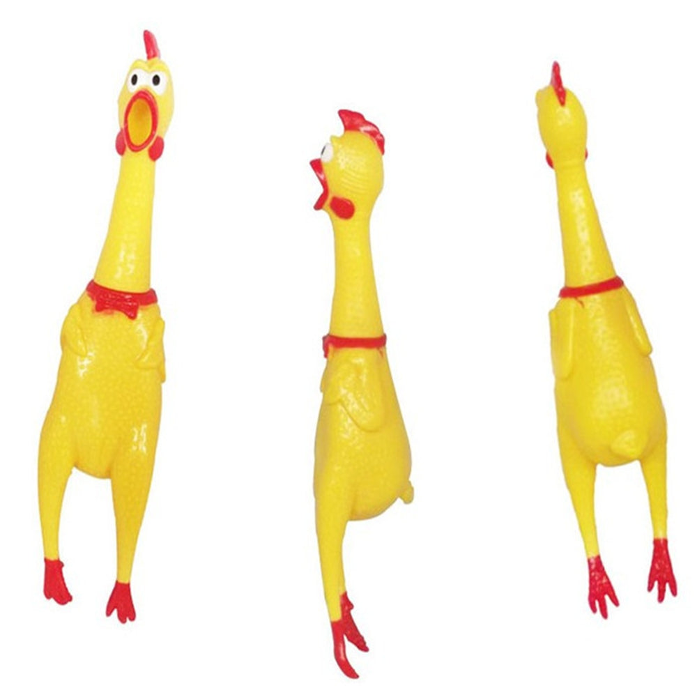 17CM Screaming Chicken Pet Products Sound Decompression Creative Tricky Toys Jumbo Squishy 1PC