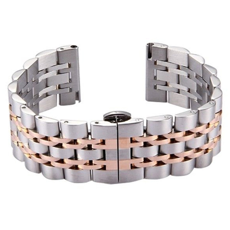 Butterfly Link Stainless 7 Beads Steel Strap Band For Samsung Gear S3 Classic