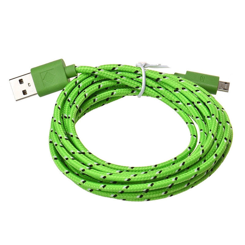 1M Braided Nylon Micro USB Charger Sync Data Charging Cable Cord for Android