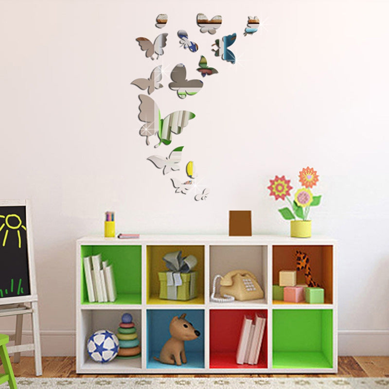 DIY Butterfly Mirror Wall Stickers for Wall Decor