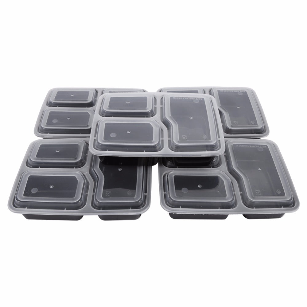 10PCS Microwave Safe Plastic Meal Prep Container Lunch Box Food Storage Takeawa