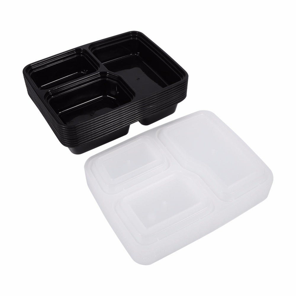 10PCS Microwave Safe Plastic Meal Prep Container Lunch Box Food Storage Takeawa