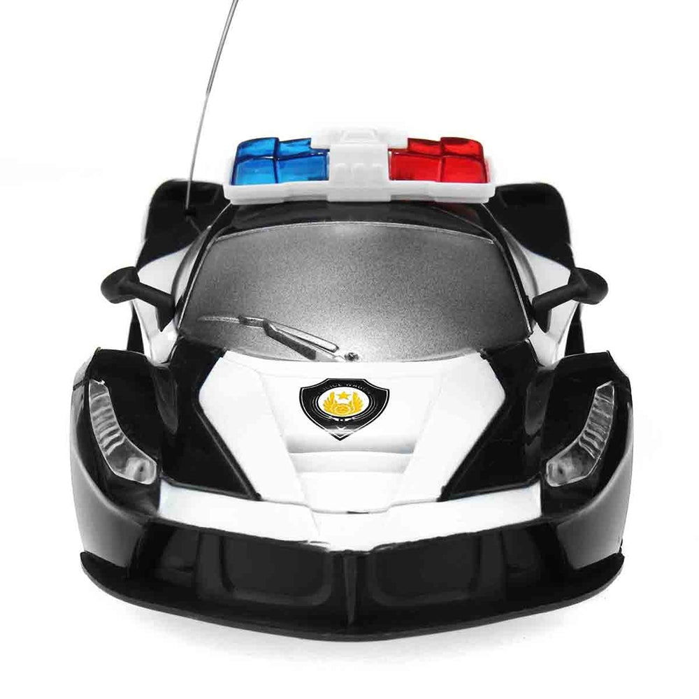 2 Channel Wireless Remote Control RC Police Car Truck Kid Toy Birthday Gift