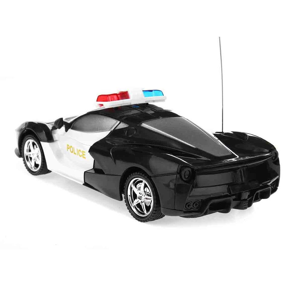2 Channel Wireless Remote Control RC Police Car Truck Kid Toy Birthday Gift