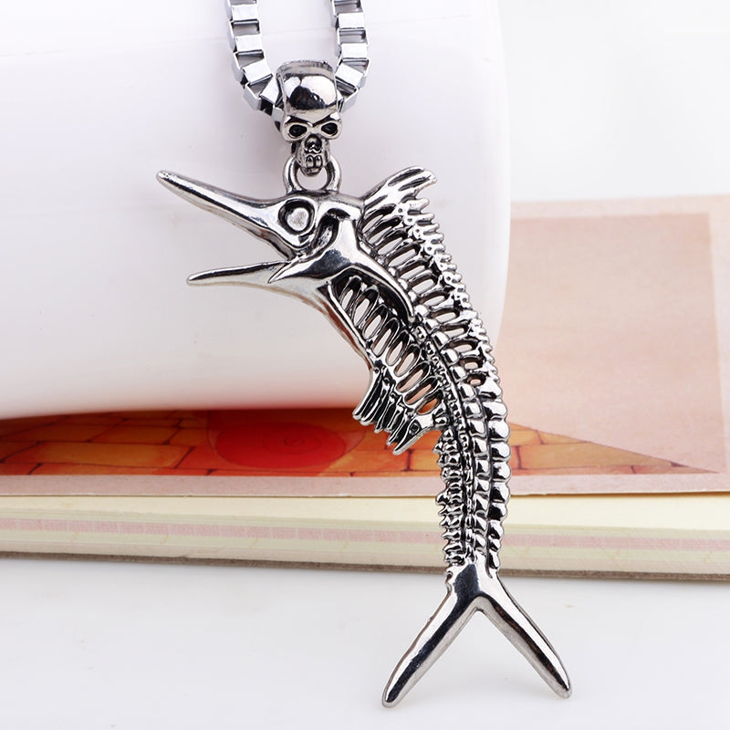 Ancient Sword Fish Pendant Necklace