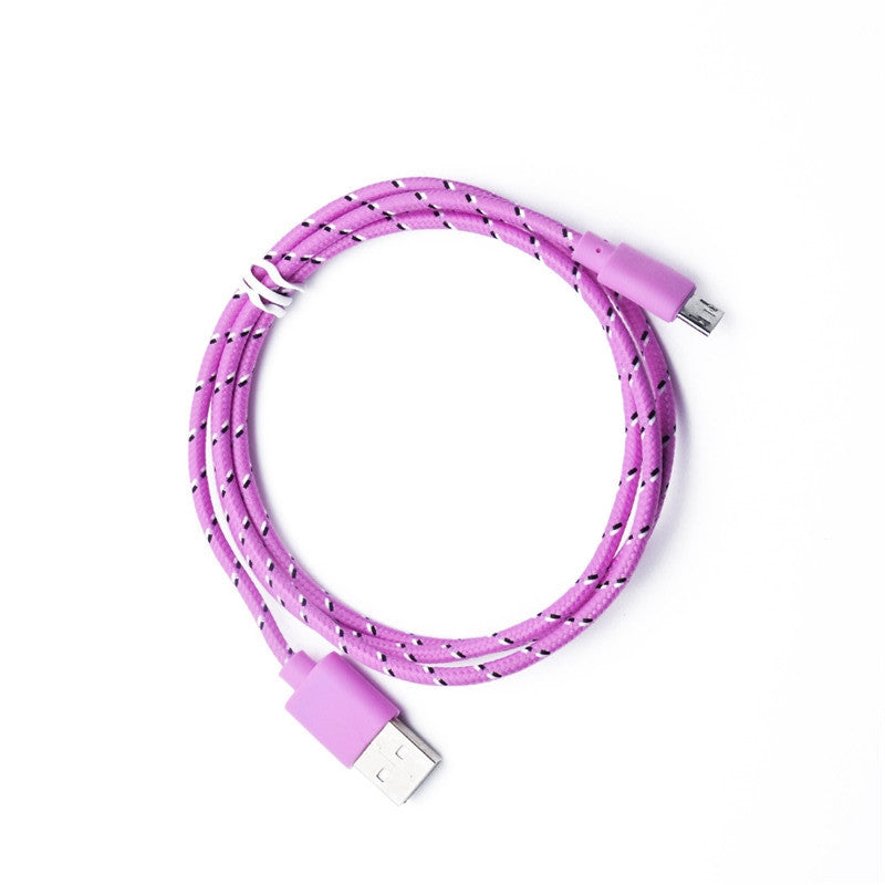 1M Braided Nylon Micro USB Charger Sync Data Charging Cable Cord for Android