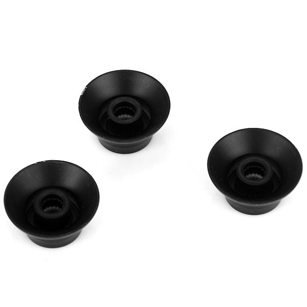 3PCS Vintage Style Acryl Speed Control Knobs for Electric Guitar (Black)