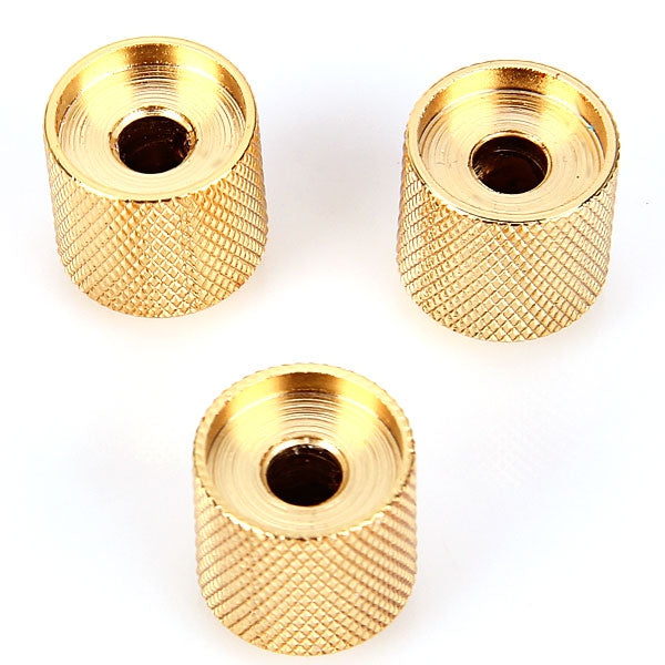 3PCS High Quality Golden Alloy Dome Volume Tone Speed Control Knobs for Electric Guitar