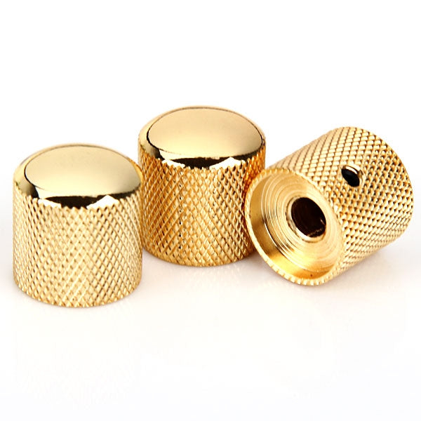 3PCS High Quality Golden Alloy Dome Volume Tone Speed Control Knobs for Electric Guitar