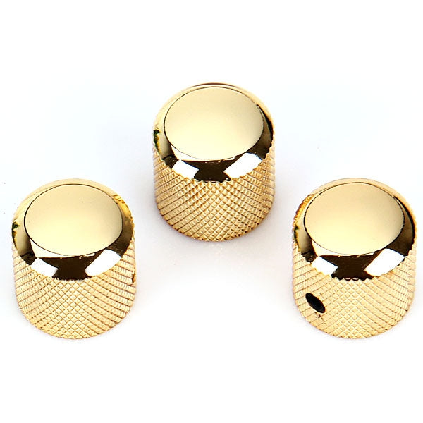 3PCS High Quality Golden Alloy Dome Volume Tone Speed Control Knobs for Electric Guitar
