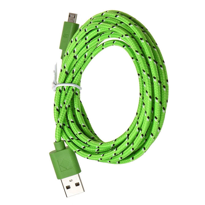 1M Braided Nylon Micro USB Charger Sync Data Charging Cable Cord for Android