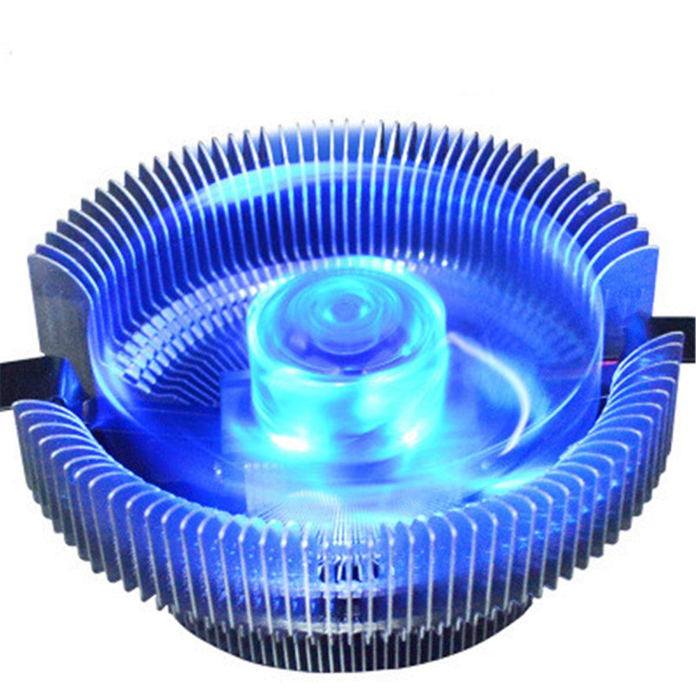 Desktop Computer CPU Radiator Glowing Fan Mute Intel 775/1150/1155 AMD