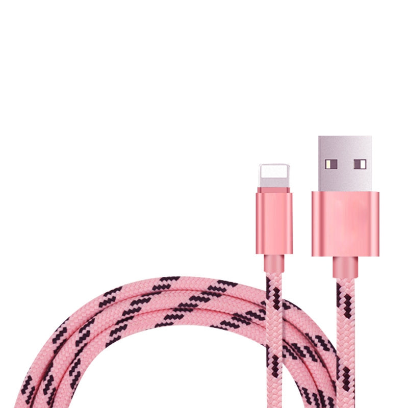 1M 8PIN Hues Woven Data Cable (Rose Gold)