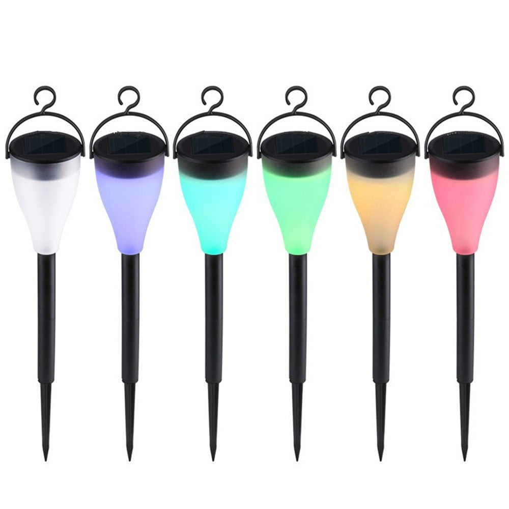 BRELONG LED Solar Outdoor Lawn Light Waterproof Colorful Color Hanging Lamp 6pcs