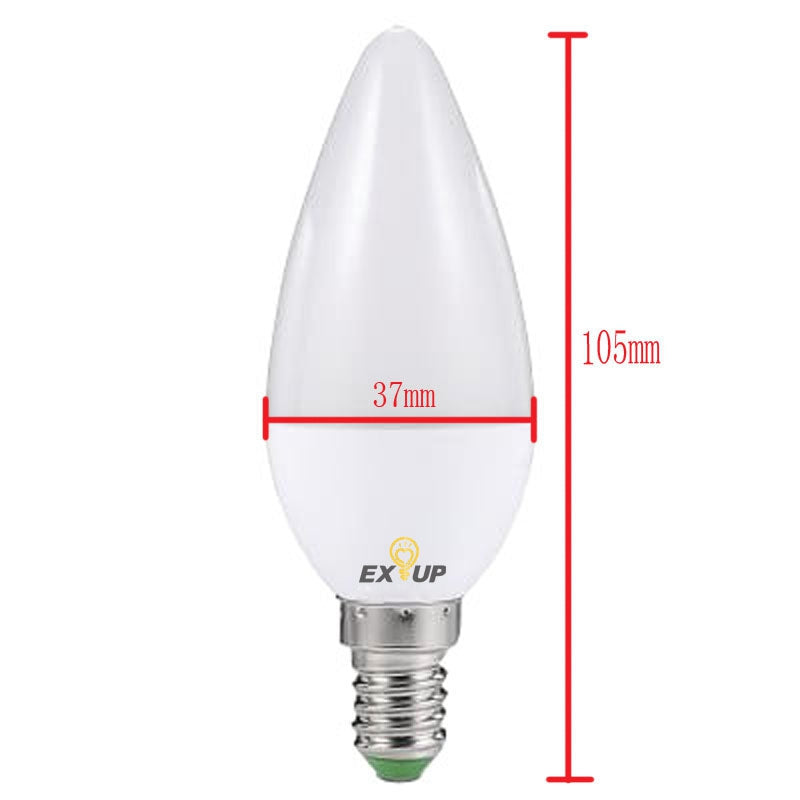 C37 LED E14 Candle Bulb 5W 450LM  Warm White Cool White AC 220 - 240V