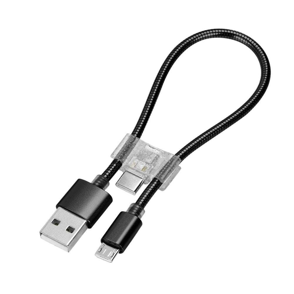 2 in 1 Type-C Micro USB Fast Charging Data Sync Cable for Android Phone