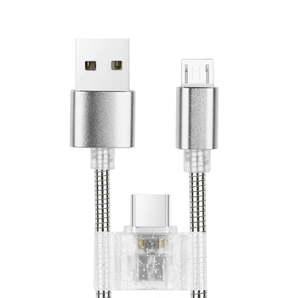 2 in 1 Type-C Micro USB Fast Charging Data Sync Cable for Android Phone