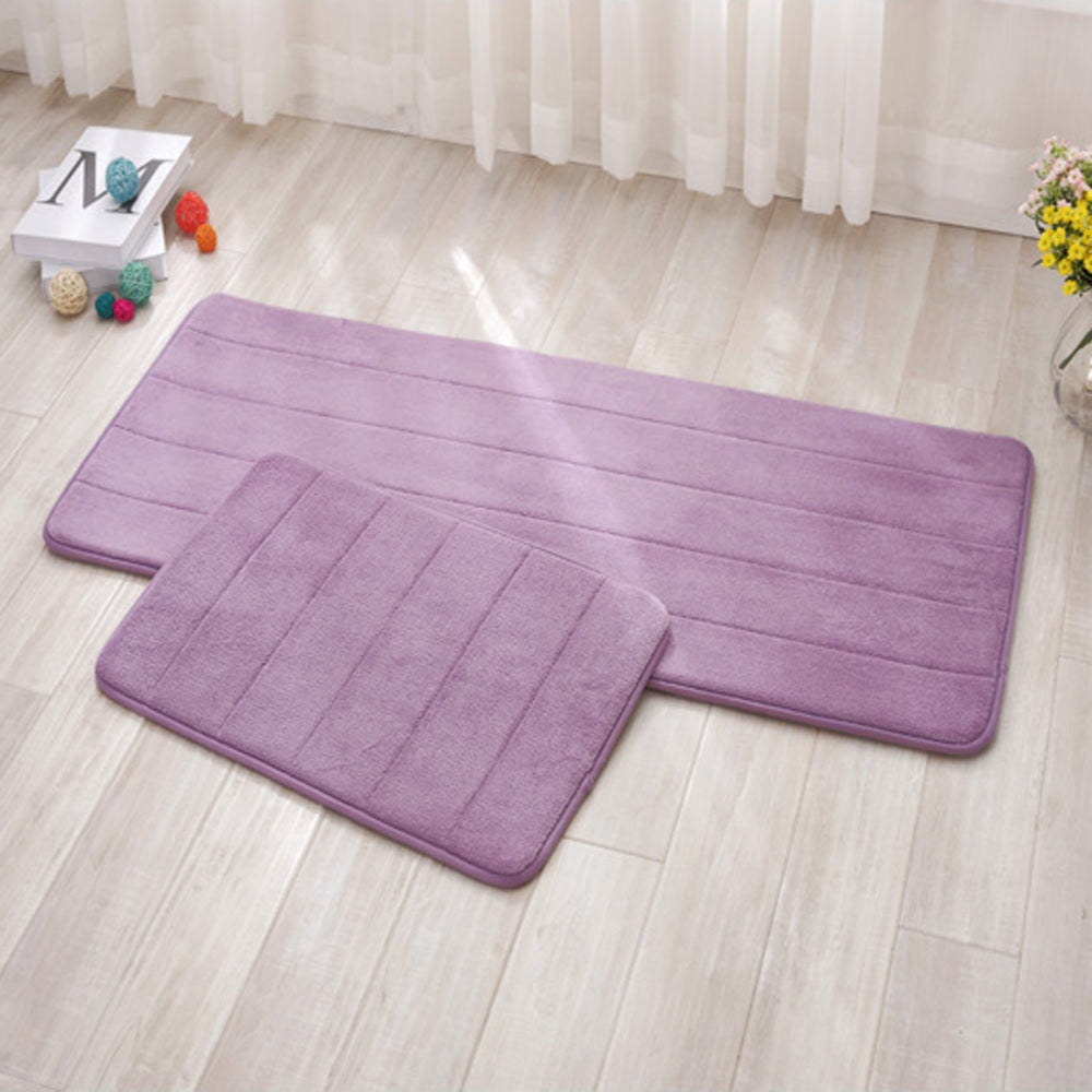 Doormat Solid Thick Anti-skidding Coral Fleece Cozy Bathroom Mat