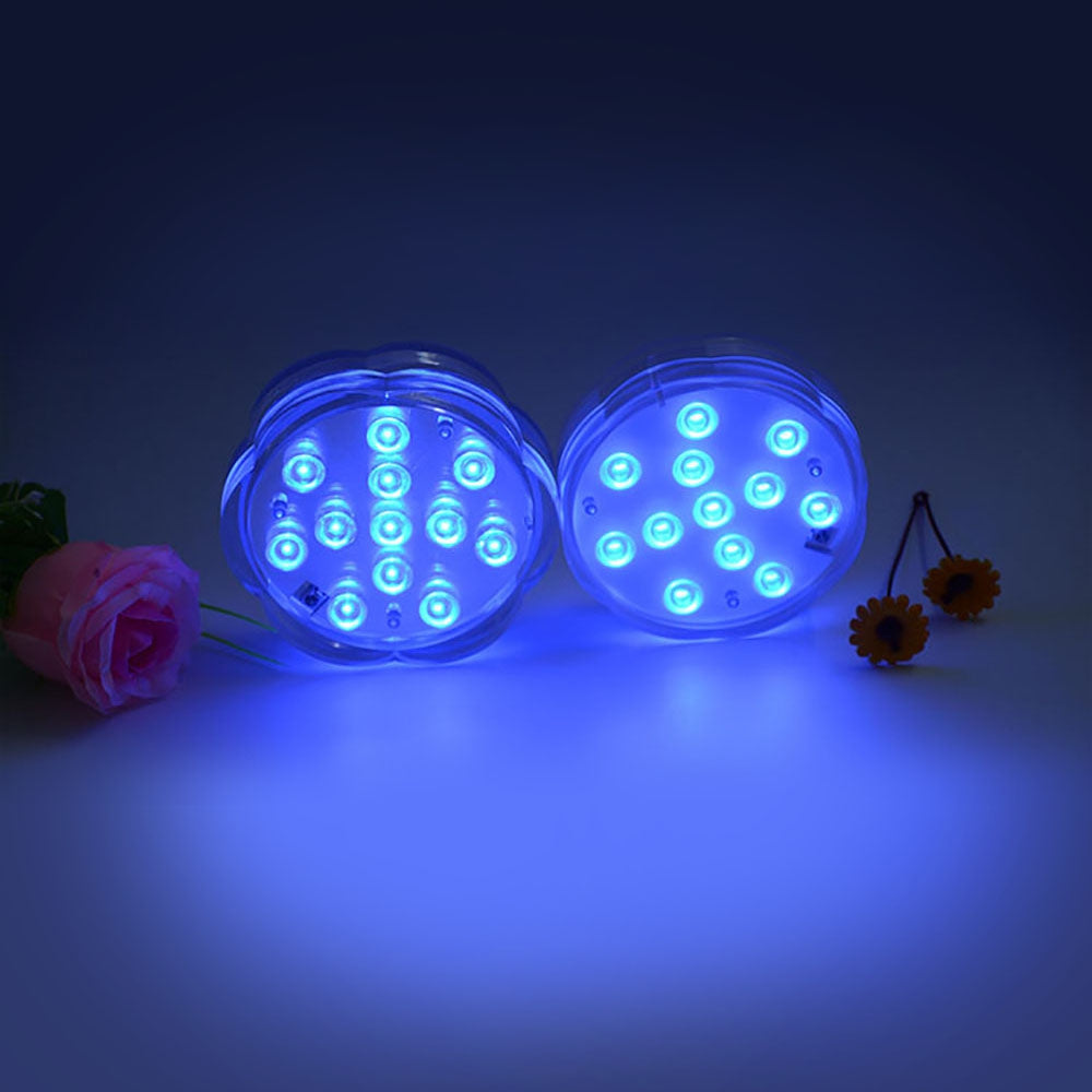 BRELONG 12LED Remote Dive Lights Colorful Plum Candle Night Lamp