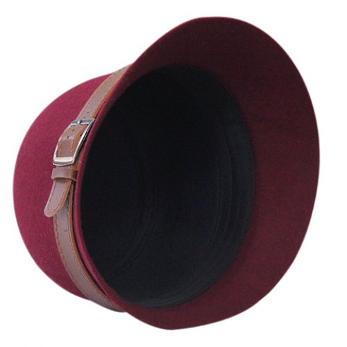 Chic Brown Belt Decorated Solid Color Hat For Women