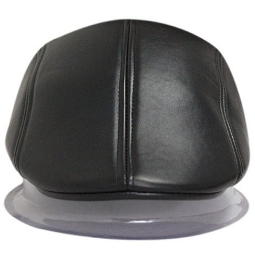 Chic Solid Color Leather Material Visor For Men