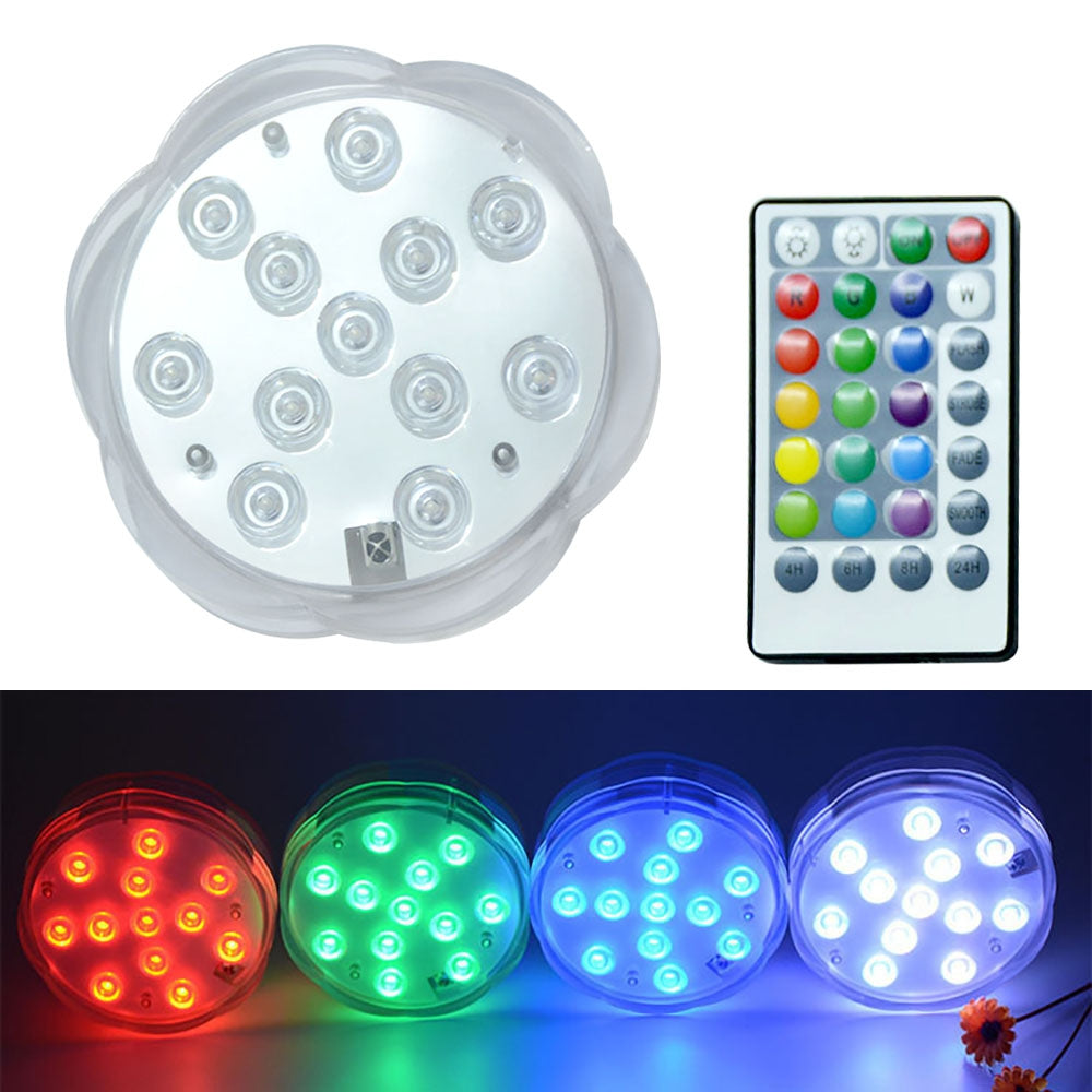 BRELONG 12LED Remote Dive Lights Colorful Plum Candle Night Lamp