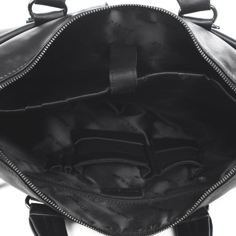 DANJUE Men Business Briefcase Genuine Leather Big Capacity Men Handbag Fashion Men Bags Double B...