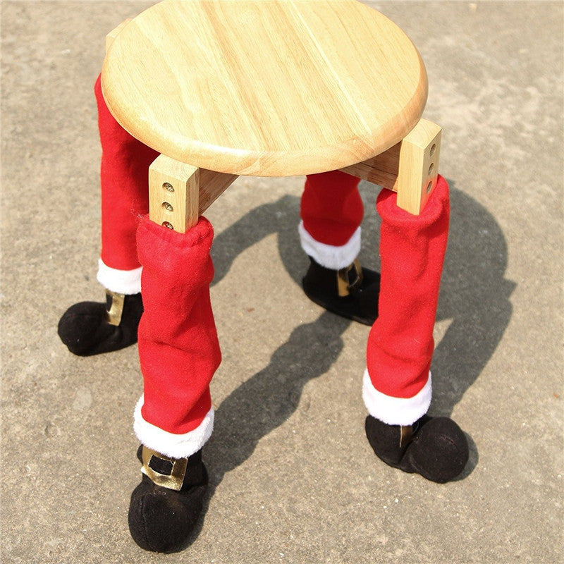 AY - hq246 4PCS Table Feet Cover Chair Feet Christmas Decoration