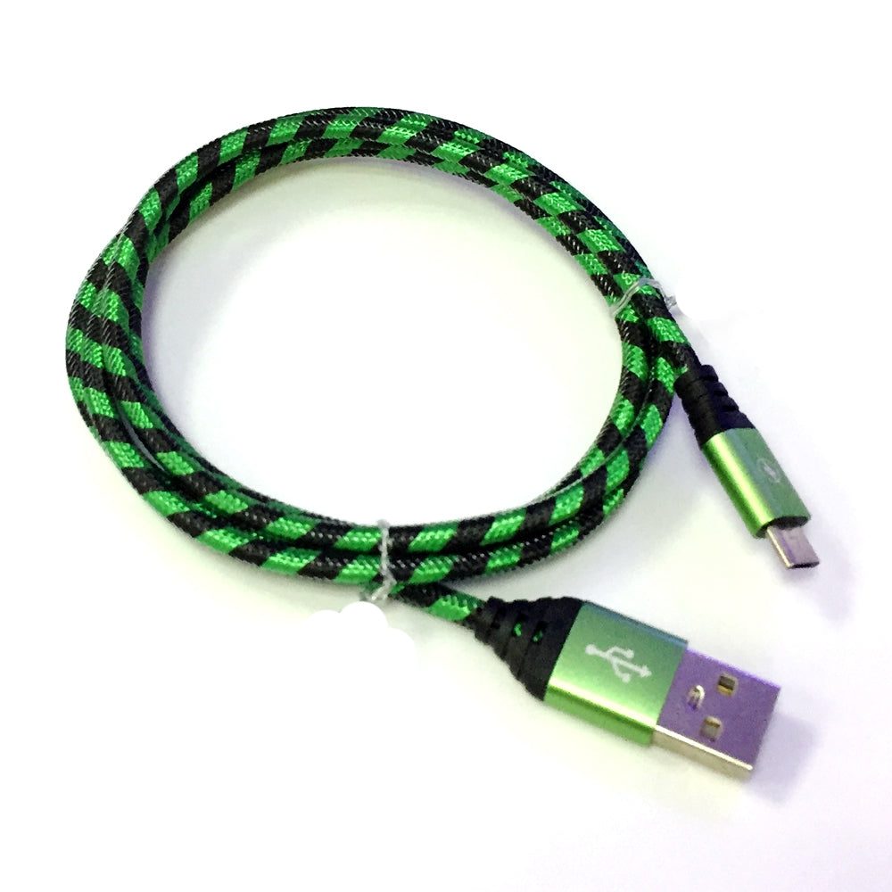 1M Nylon Braid Micro Data Charger Usb Cable for Android