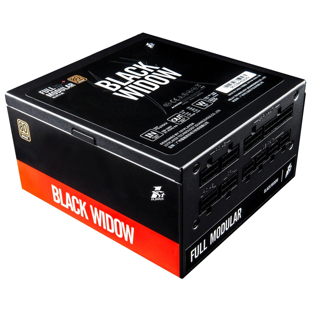 1STPLAYER Black Widow 600W Power Supply Full Range Input Full Modular 80PLUS Bronze Dual CPU
