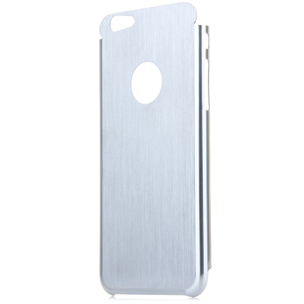 Brushed Back Cover Case with Logo Hole Design for iPhone 6 - 4.7 inches
