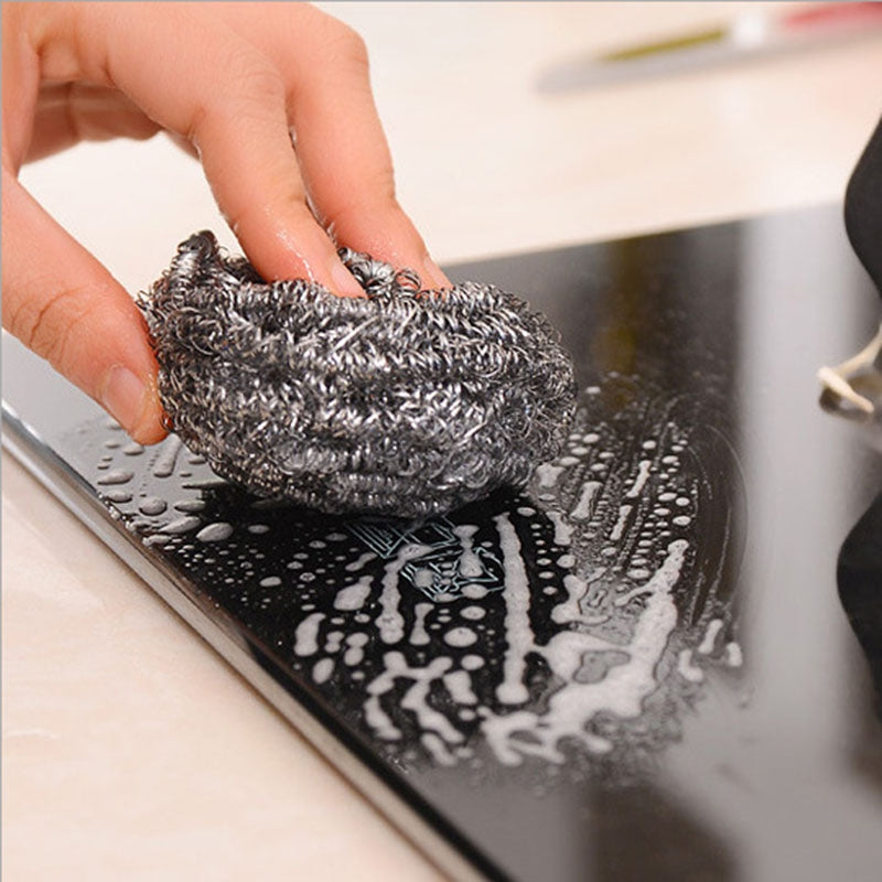 Clean steel wire ball Brush bowl brush to remove dirt Stainless steel cleaning products