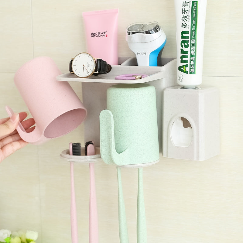 Bathroom Accessories Suction Cup Toothbrush Toothpaste Tooth Mug Holder