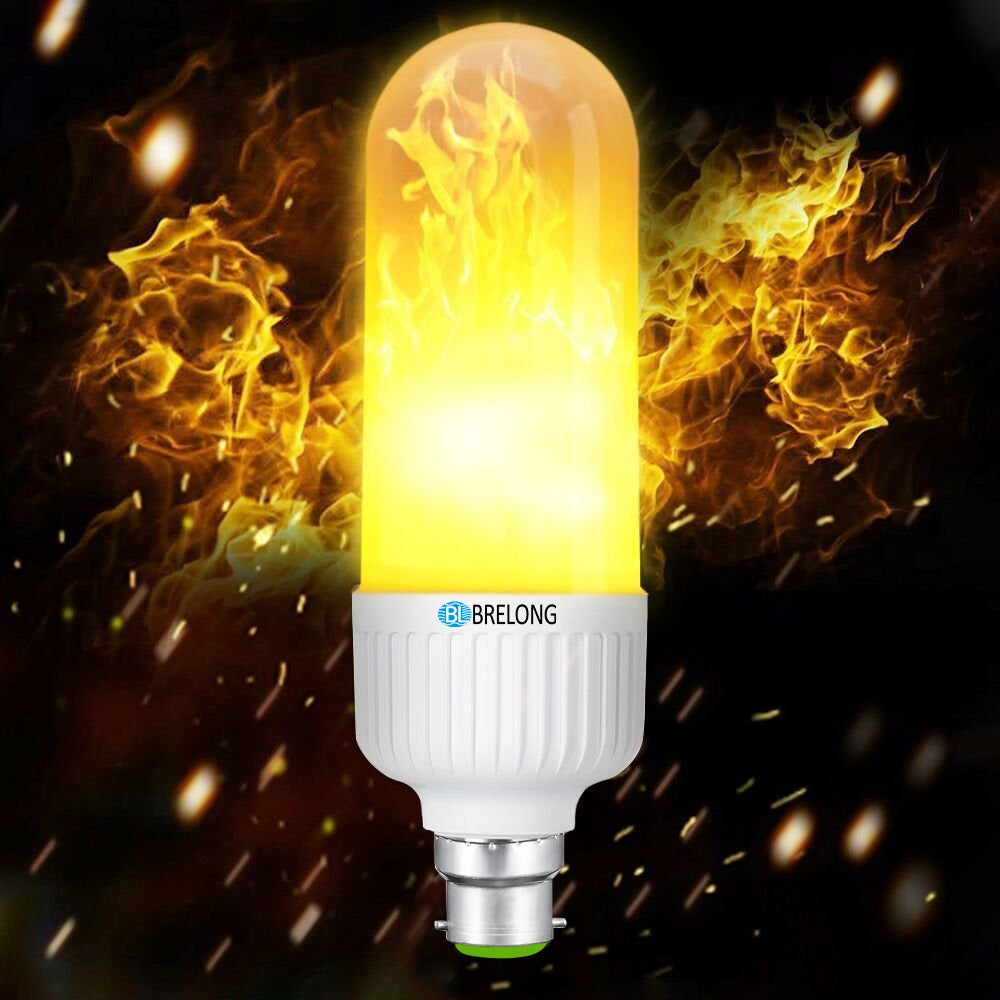 BRELONG B22 LED Flame Light Bulbs Flickering Emulation Lamps