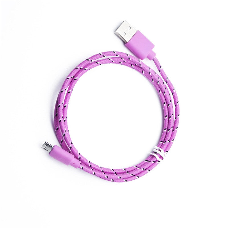 3M Braided Nylon Micro USB Charger Sync Data Charging Cable Cord for Android