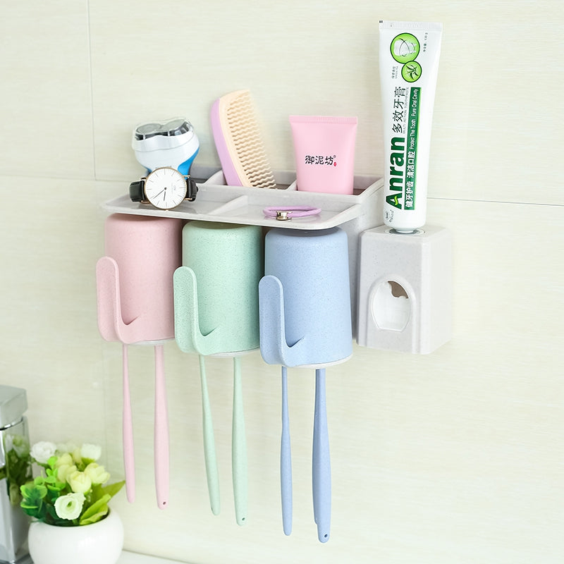 Bathroom Accessories Suction Cup Toothbrush Toothpaste Tooth Mug Holder