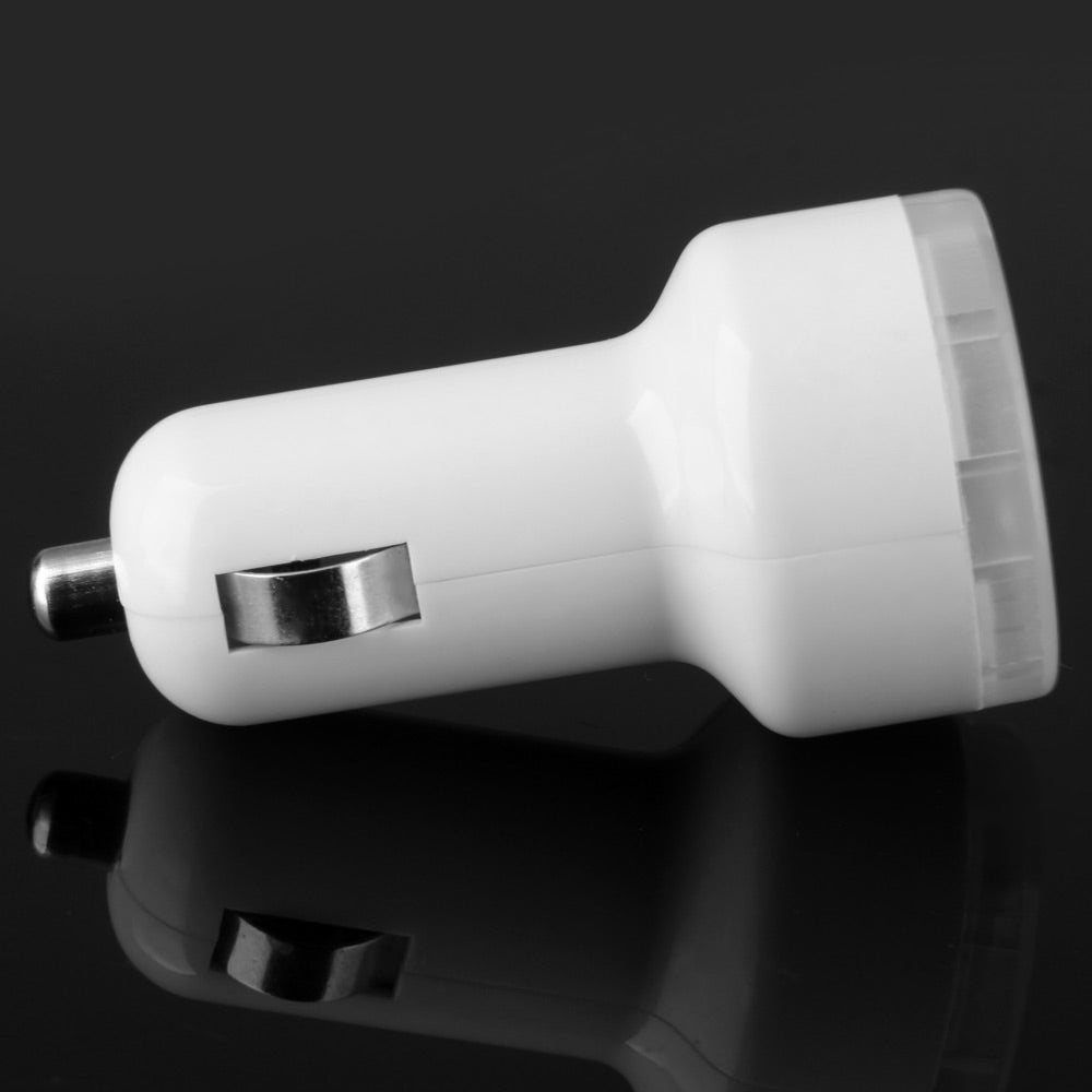 Double USB Ports Car Charger with 2.1A 1A for Mobile Phone