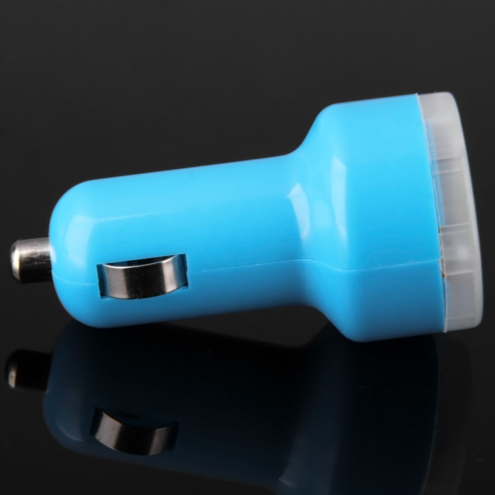 Double USB Ports Car Charger with 2.1A 1A for Mobile Phone