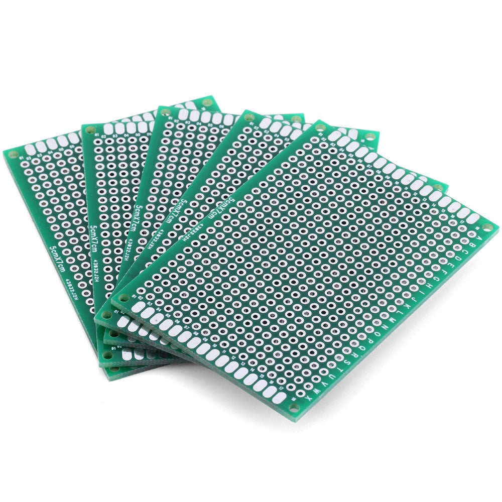 5Pcs Multifunctional 5 x 7cm Universal Double Sided Glass Fiber Green Oil Board for DIY