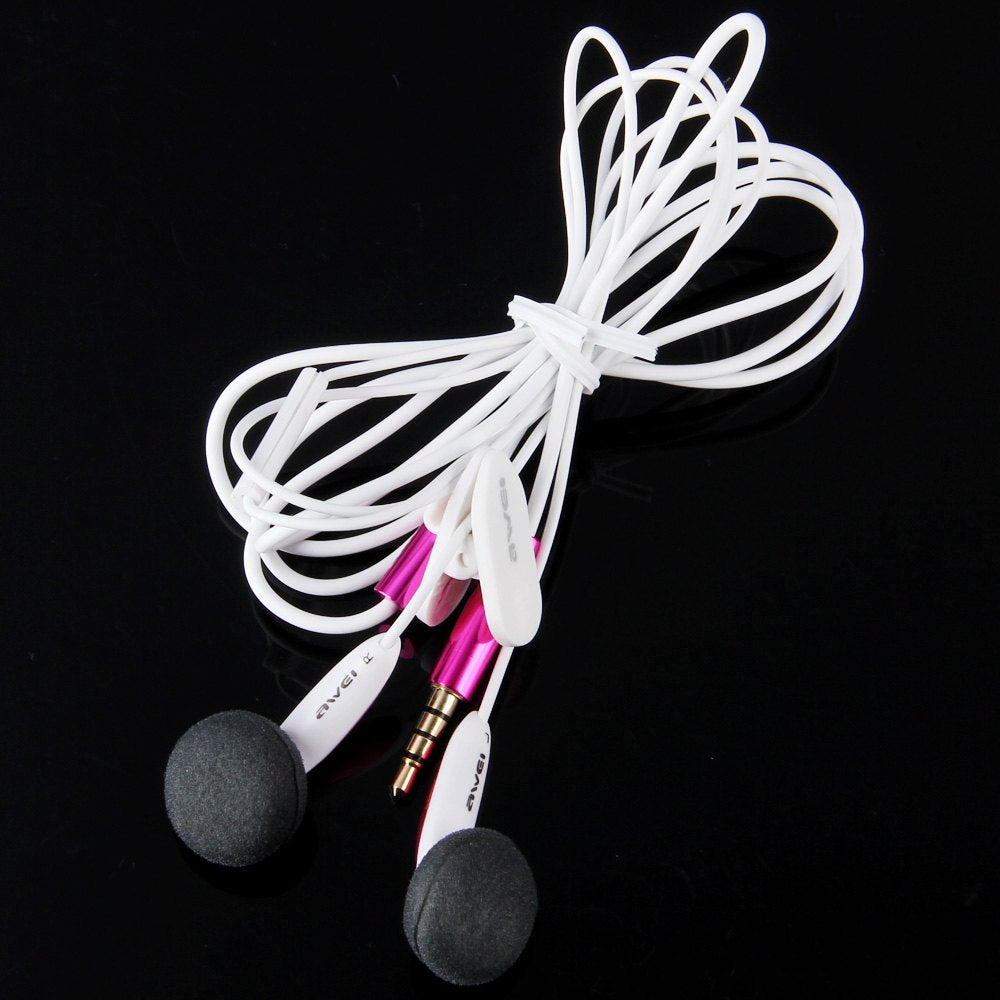 Awei ES12i Noise Isolation In-ear Earphone with Mic 1.2m Cable for Smartphone Tablet PC