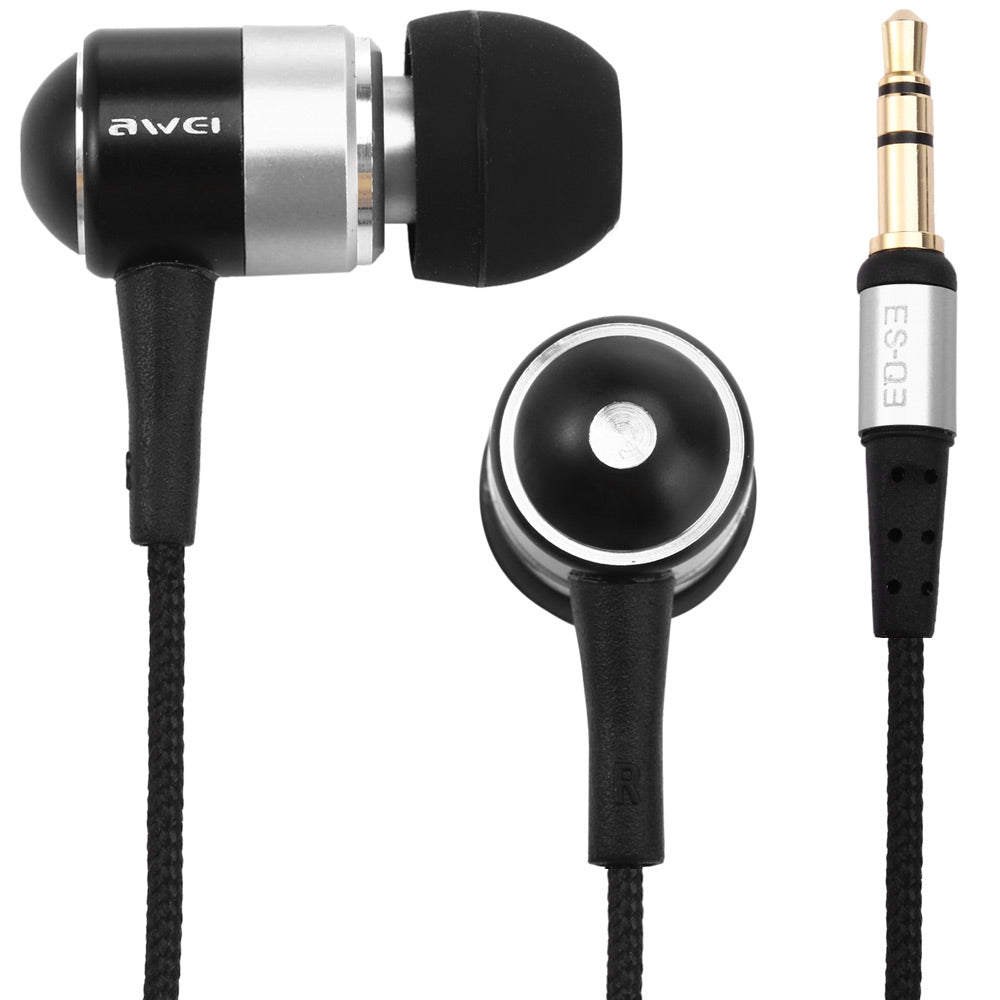 Awei ESQ3 Noise Isolation In-ear Earphone with 1.2m Cable for Smartphone Tablet PC