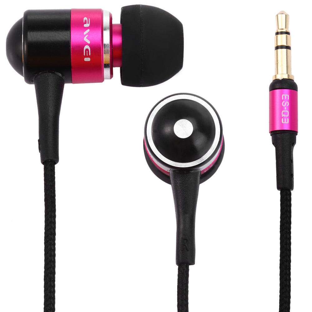 Awei ESQ3 Noise Isolation In-ear Earphone with 1.2m Cable for Smartphone Tablet PC