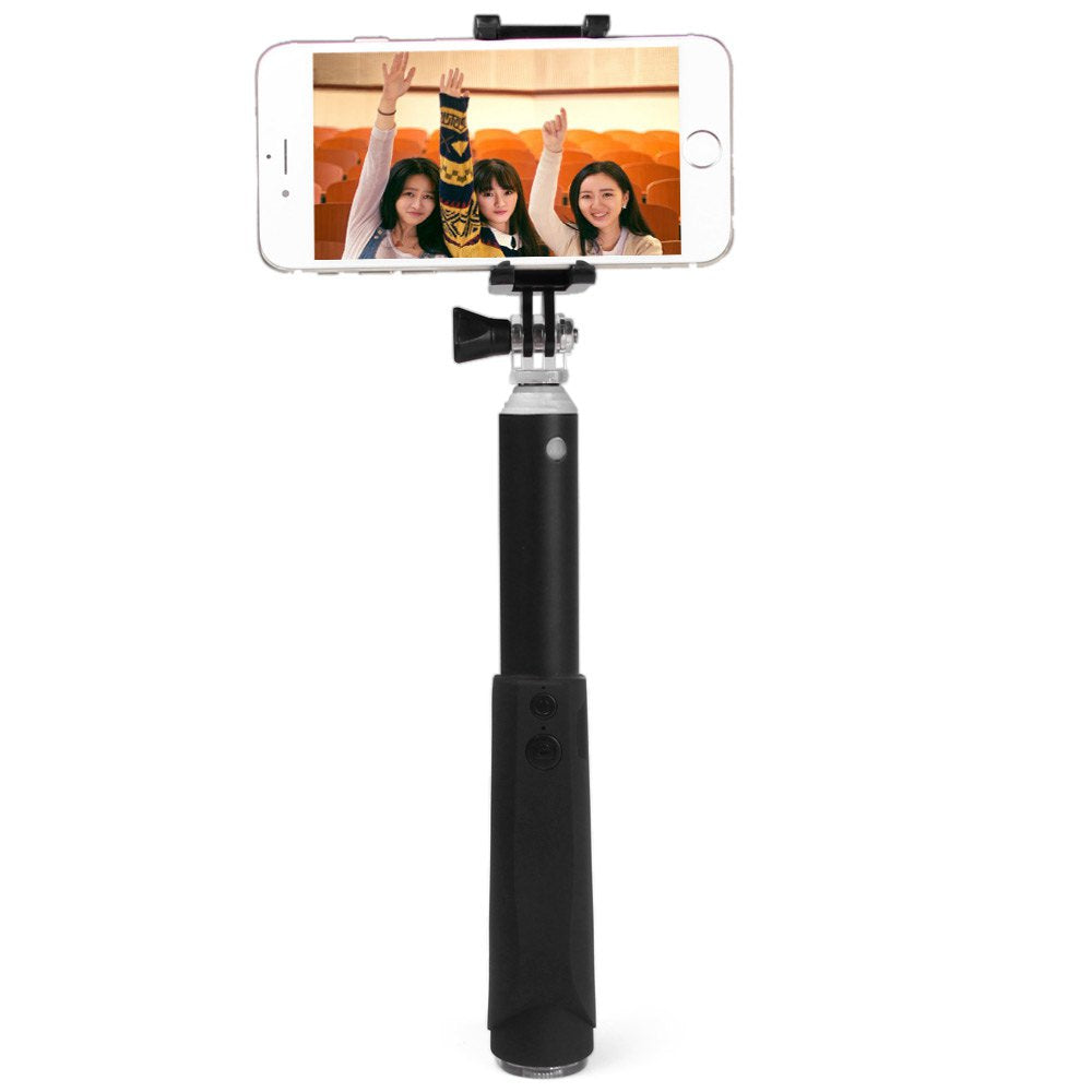 Bluetooth V3.0 Remote Control Camera Shutter Selfie Monopod with Phone Clip Stand