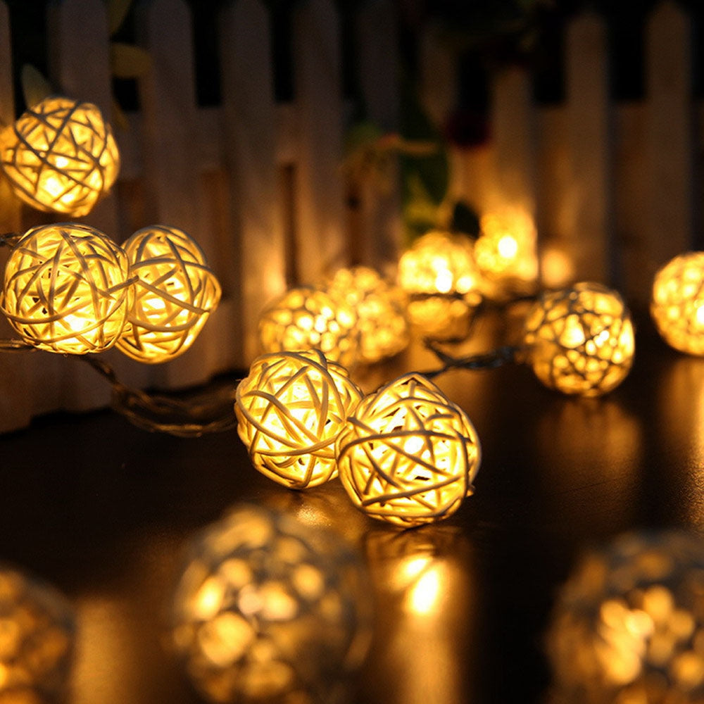 BRELONG LED rattan ball light string decorative light 10LED