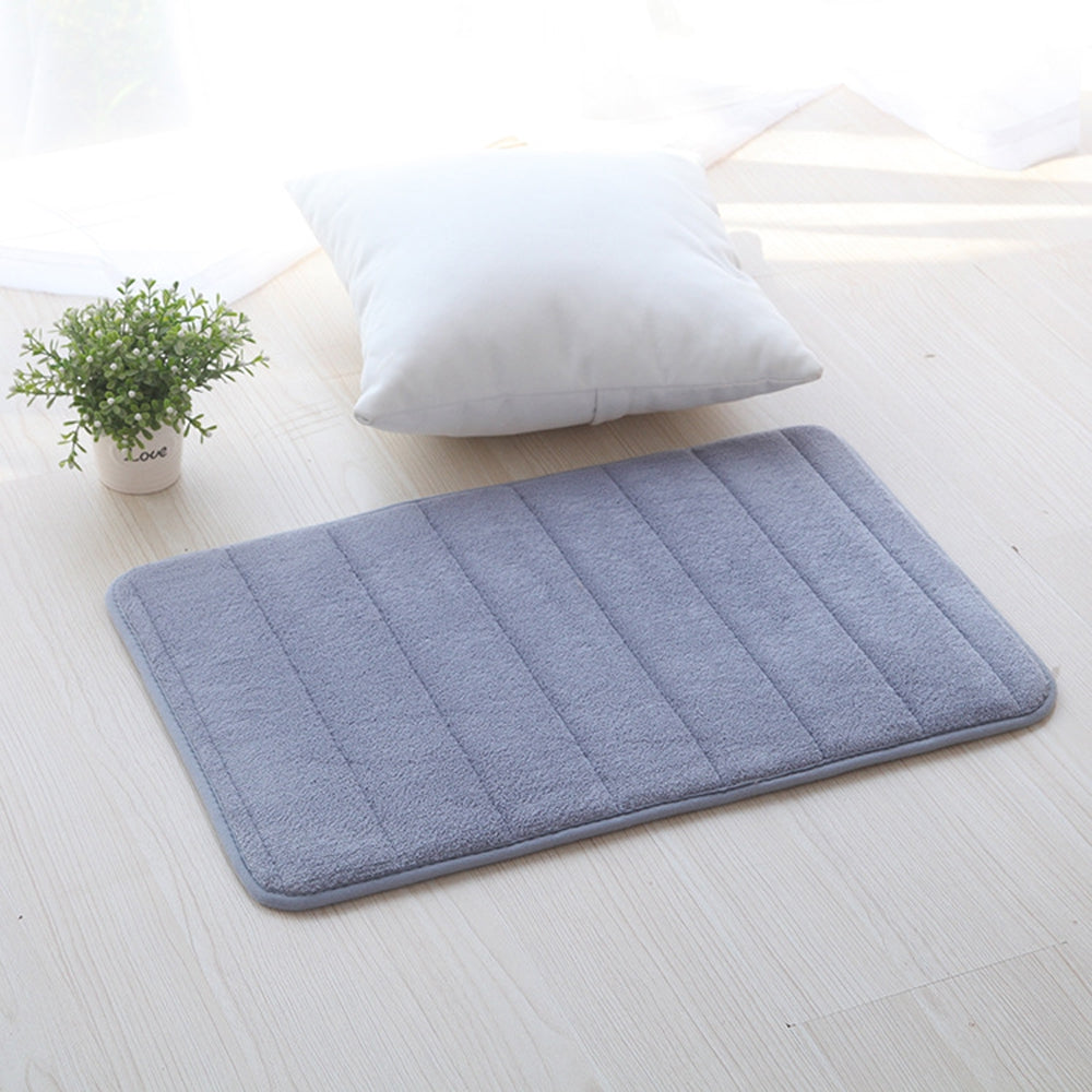 Doormat Coral Fleece Thick Anti Skidding Soft Solid Kitchen Mat