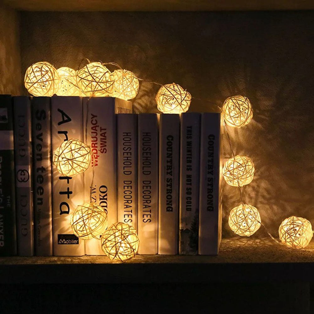 BRELONG LED rattan ball light string decorative light 10LED