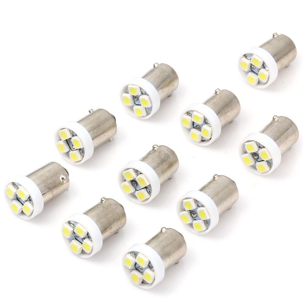 10pcs 1156 BAS9 SMD 3528 4 LEDs 0.2W Reversing Backup Fog Turn Light Bulb